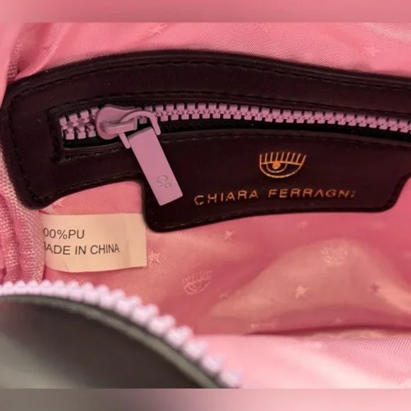 🆕 CHIARA FERRAGNI 🧿 NWOT Eye Star Mini Backpack, Black & Lilac - Picture 13 of 14